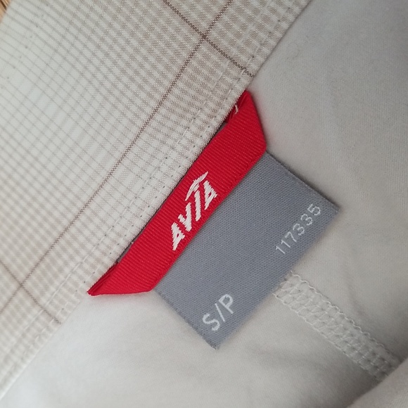 (S) AVIA Plaid Neutral Activewear Athletic Golf Athleisure Sporty Performance - Picture 3 of 9